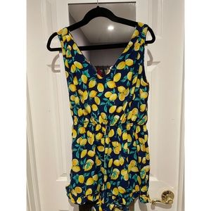 Francesca’s Lemon print summer Romper